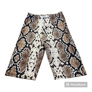Nasty Gal Snake Print Biker Shorts Size 2